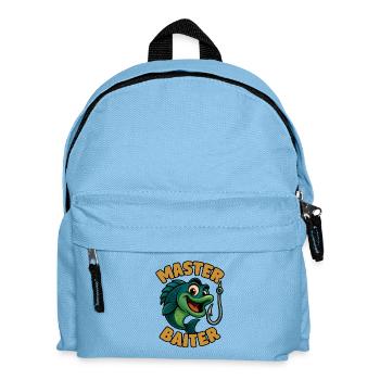 Master Baiter – jeu de mots amusant sur la pêche - Sac à dos Enfant - bleu clair - Devant