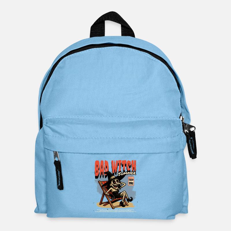 Totenkopf Hexe im Sommer Vampir - Kinder Rucksack - Hellblau