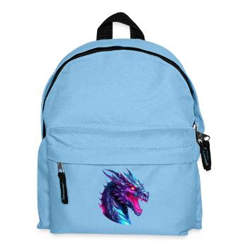 Neon Dragon Head Artwork - Kids' Backpack - light blue - Front