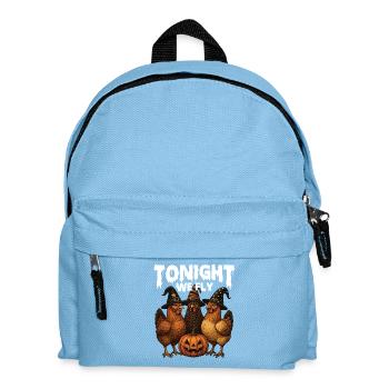 Ce soir, nous volons Spooky Chicken Halloween - Sac à dos Enfant - bleu clair - Devant