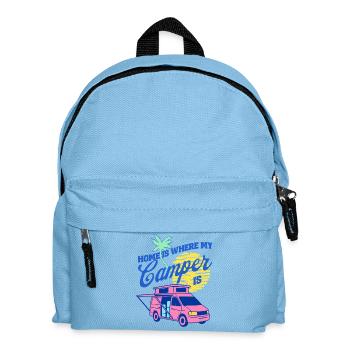 La maison est là où mon camping-car est le design de fourgon - Sac à dos Enfant - bleu clair - Devant