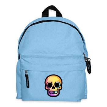 Totenkopf Bunt - Kinder Rucksack - Hellblau - Vorne