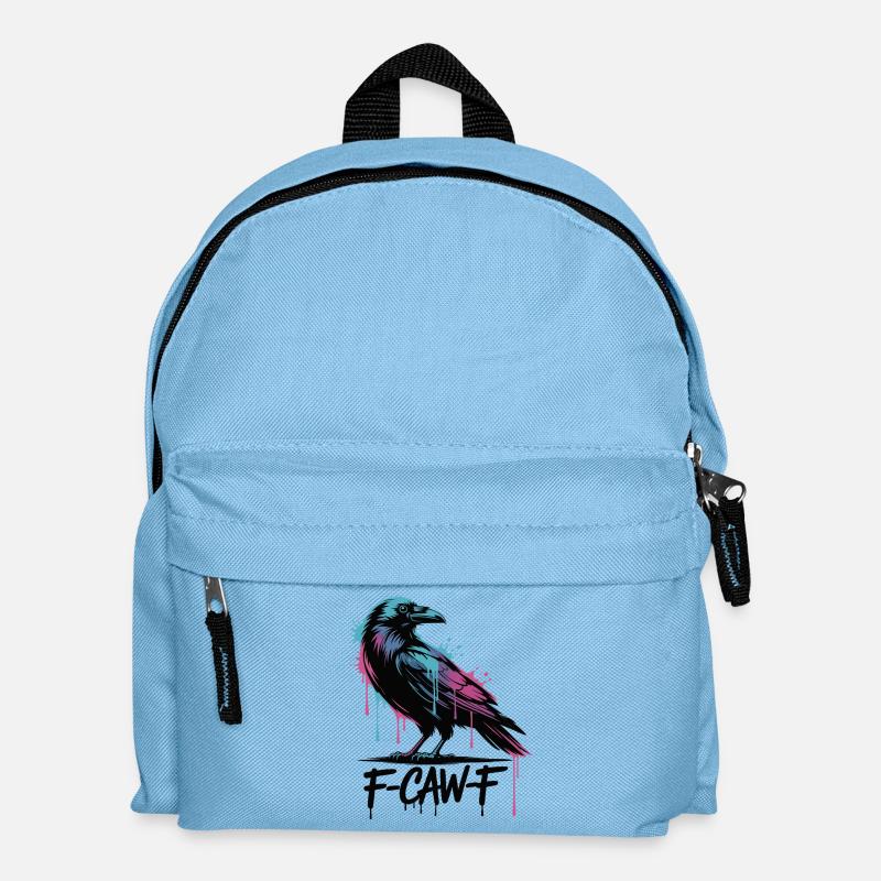 F-Caw-F Meme Krähe - Kinder Rucksack - Hellblau