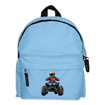 Quad Rider Farbiges Offroad-Abenteuer - Kinder Rucksack - Hellblau - Vorne