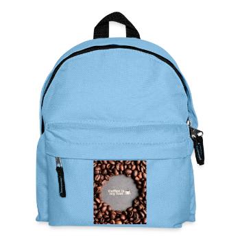 Coffee is my fuel – Funny Coffee Quote - Kinder Rucksack - Hellblau - Vorne