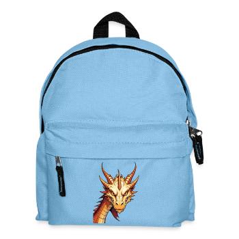 Puissance de feu de la tête de dragon dorée - Sac à dos Enfant - bleu clair - Devant