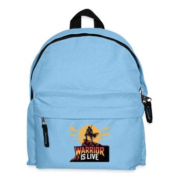 Guerrier sur la falaise coucher de soleil - Sac à dos Enfant - bleu clair - Devant