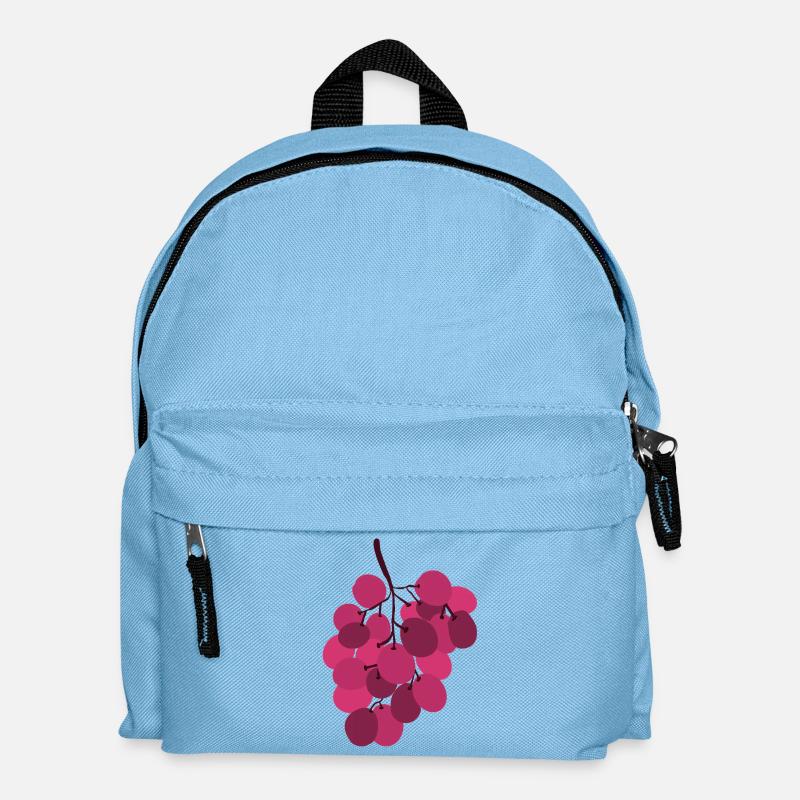 Lebendige rosa Trauben Traube - Kinder Rucksack - Hellblau