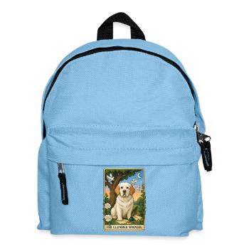 Clumber Spaniel - Kinder Rucksack - Hellblau - Vorne
