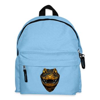 Kaiman Krokodil Alligator Reptilien Kroko Kaimane - Kinder Rucksack - Hellblau - Vorne