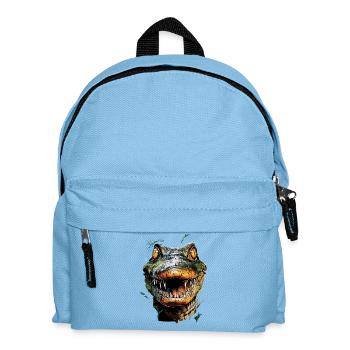 Kaiman Krokodil Alligator Reptilien Kroko Kaimane - Kinder Rucksack - Hellblau - Vorne