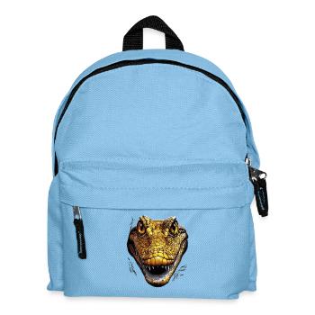 Kaiman Krokodil Alligator Reptilien Kroko Kaimane - Kinder Rucksack - Hellblau - Vorne