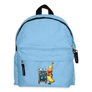 Winterbanane mit Schneeflocken-Tafel - Kinder Rucksack - Hellblau - Vorne