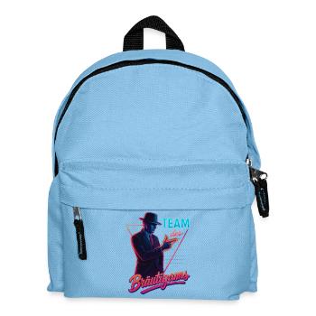 Team des Bräutigams Retro Junggesellenabschied - Kinder Rucksack - Hellblau - Vorne