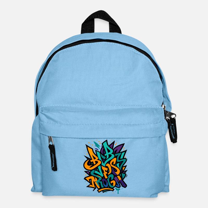 Street Graffiti Color Explosion - Kids' Backpack - light blue