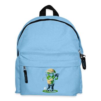 Cactus Golfer Cartoon - Kids' Backpack - light blue - Front