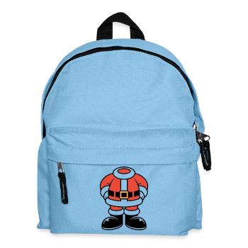 Große Santa Silhouette in Rot - Kinder Rucksack - Hellblau - Vorne