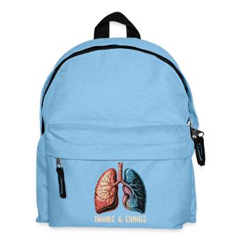 Inhale Exhale Lungenkunst - Kinder Rucksack - Hellblau - Vorne