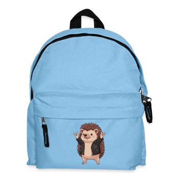 Hedgehog Rocker Leather Jacket - Kids' Backpack - light blue - Front