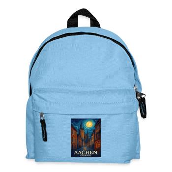 Aachen Night City Painting - Kids' Backpack - light blue - Front