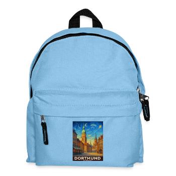 Dortmund Skyline Malerei - Kinder Rucksack - Hellblau - Vorne