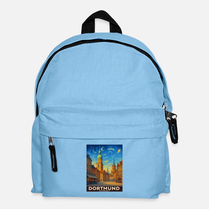 Dortmund Skyline Malerei - Kinder Rucksack - Hellblau