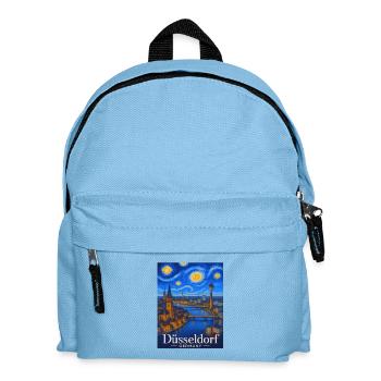 Dusseldorf Night Panorama on the Rhine - Kids' Backpack - light blue - Front