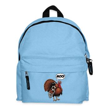 Truthahn Muh Thanksgiving Weihnacht Feiertag - Kinder Rucksack - Hellblau - Vorne