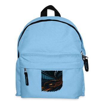 Night Driving Sports Car In Tunnel Speed - Kids' Backpack - light blue - Front
