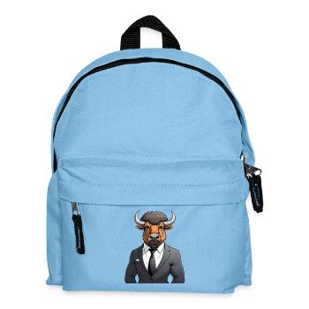 Anzugbulle im Business-Look - Kinder Rucksack - Hellblau - Vorne