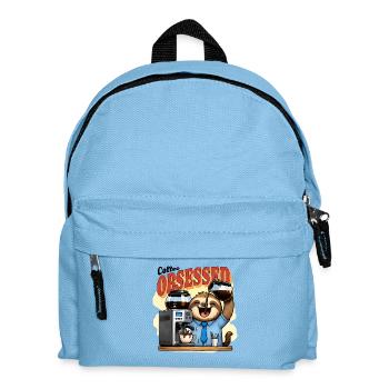 Kaffeebesessenes Faultier Koffein - Kinder Rucksack - Hellblau - Vorne