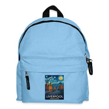 Liverpool England - Kinder Rucksack - Hellblau - Vorne