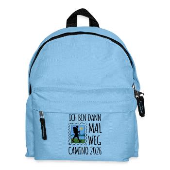 Je serai parti | Pèlerinage | Chemin 2026 - Sac à dos Enfant - bleu clair - Devant