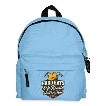 Casques durs, cœurs tendres, mon gars - Sac à dos Enfant - bleu clair - Devant