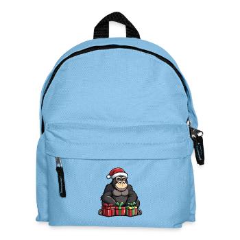 Cadeaux de Noël Gorilla - Sac à dos Enfant - bleu clair - Devant