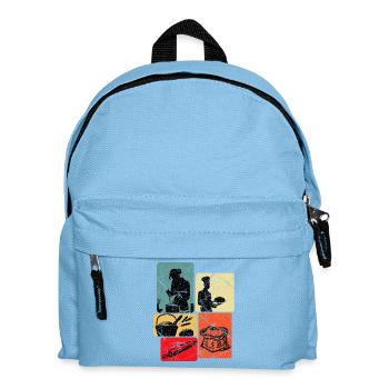 Cooking Studio Popart Collage - Kids' Backpack - light blue - Front