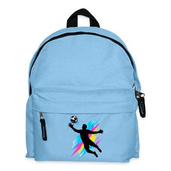 Saut néon du gardien, cadeau de football, enfants - Sac à dos Enfant - bleu clair - Devant