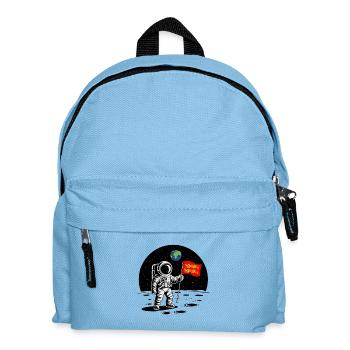 Normandy Astronaut Normandy Flagge auf dem Mond - Kinder Rucksack - Hellblau - Vorne