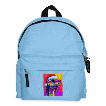 Snake Cobra Christmas Portrait - Kids' Backpack - light blue - Front
