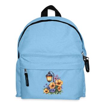 Garden lamp in a sea of flowers - Kids' Backpack - light blue - Front