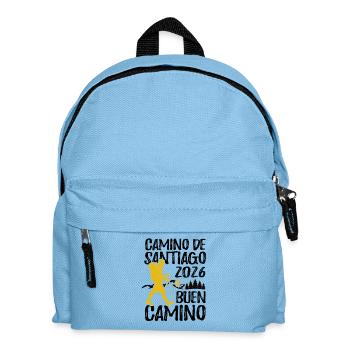 Buen Camino 2026 | Way of St. James, Pilgrims, Santiago - Kids' Backpack - light blue - Front