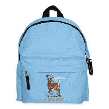 Capital is a shy deer! - Kinder Rucksack - Hellblau - Vorne