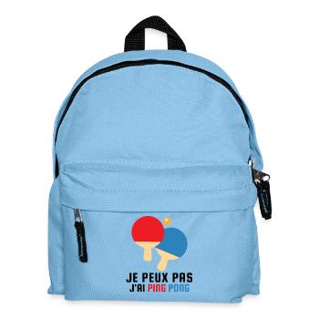 Ich kann nicht, ich habe ein Tischtennisgeschenk - Kinder Rucksack - Hellblau - Vorne