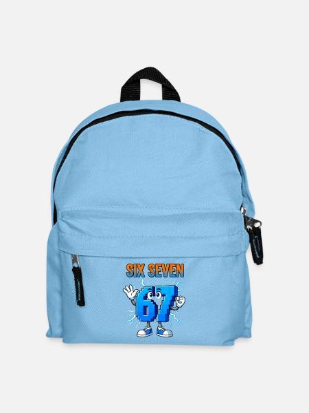 67 Gen Alpha Six Sieben Italienisch 6 7 Brainrot - Kinder Rucksack - Hellblau