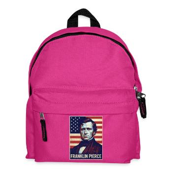 Franklin Pierce Vintage Poster - Kids' Backpack - fuchsia - Front