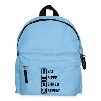 Eat Sleep Shred Repeat - Snowboarding - Kids' Backpack - light blue - Front