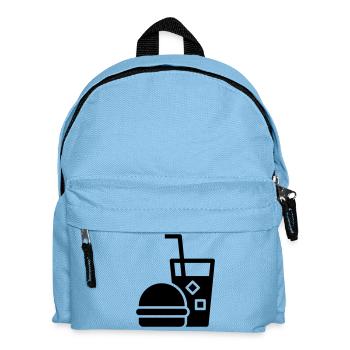 Fast food, burgers, food trucks - Kids' Backpack - light blue - Front