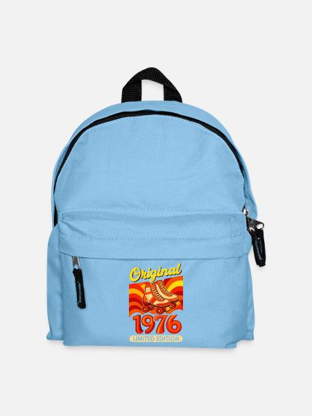 Patins à roulettes rétro rétro édition limitée originale de 1976 - Sac à dos Enfant - bleu clair