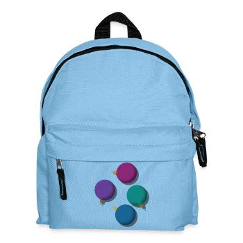 4 colourful Christmas baubles - Kids' Backpack - light blue - Front