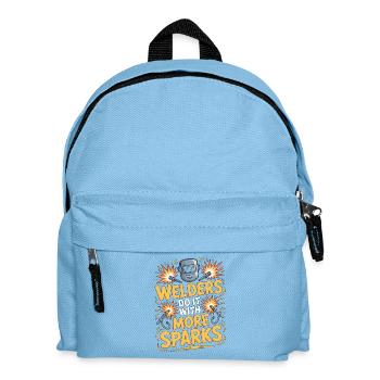Les soudeurs le font avec plus d’étincelles, soudage mécanique - Sac à dos Enfant - bleu clair - Devant